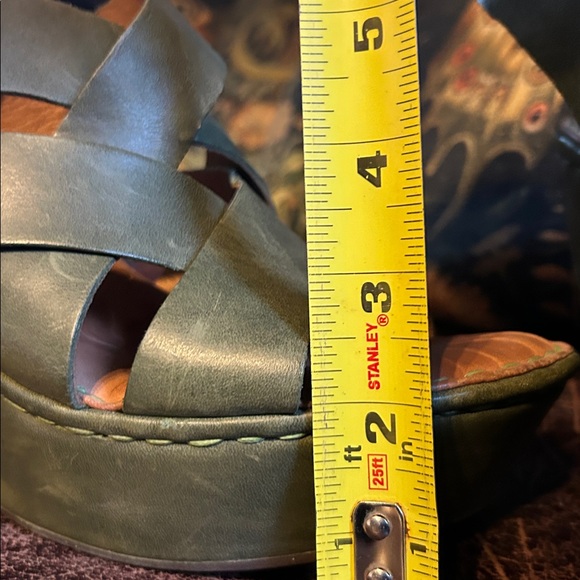 Born Olive Green Strappy Wedge Sandals - Picture 6 of 6